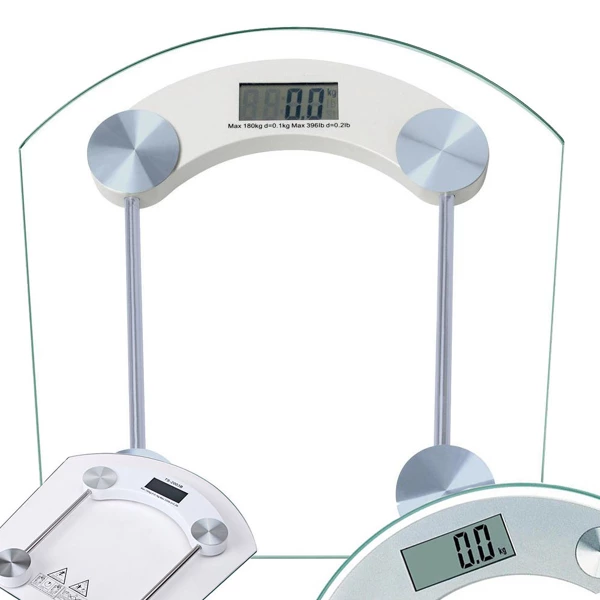 [17132] Electronic bathroom scale 180kg glass LCD
