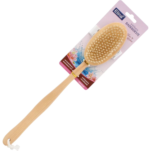 Brosse bain 42x7x3cm en bois 