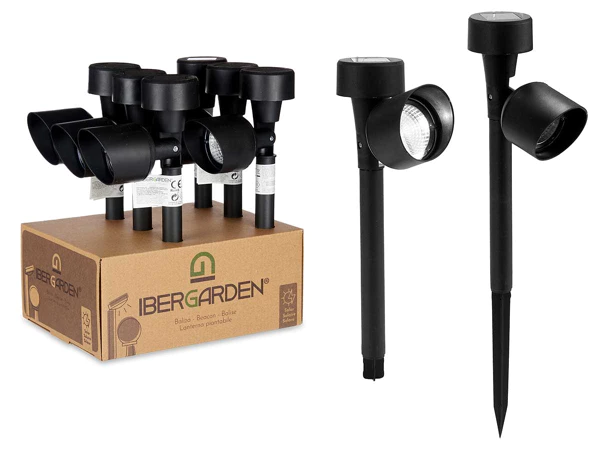 Black plastic articulated solar beacon