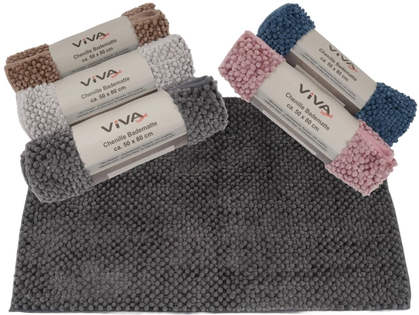 Tapis de bain en chenille environ 50 x 80cm 