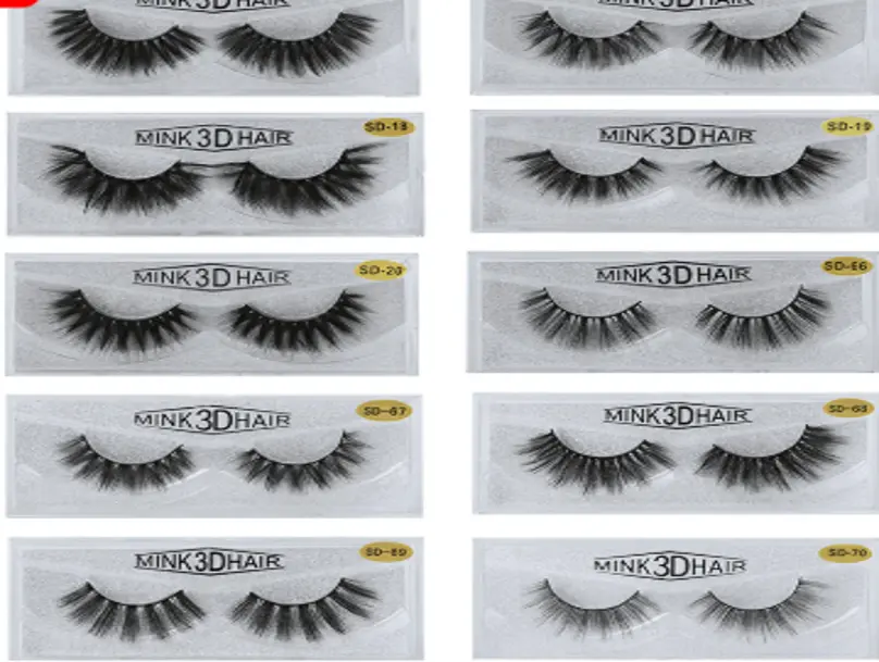 Black self-adhesive eyelashes