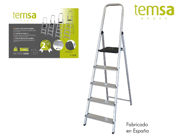 5 step ladder 175x45x12cm temsa