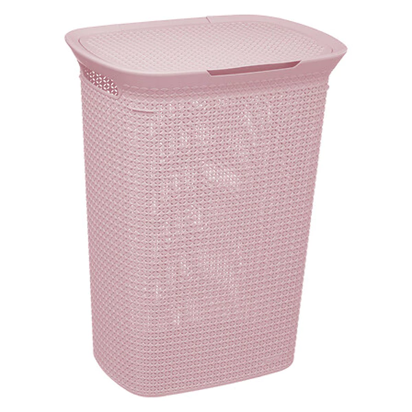 [164587A] 57l linen box, Scandi pink, pink