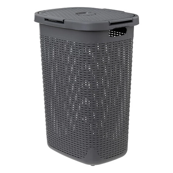 60l gf rattan linen box, dark gray