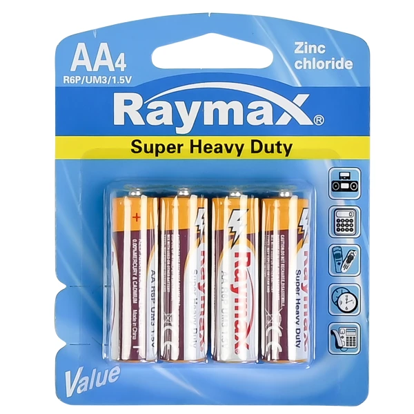 [12000] Batterie raymax penlite AA r6p 4 pièces zinc