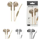 wired metallic headphones hands-free kit