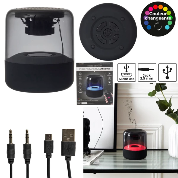 [HT0025] Enceinte sans fil lumineuse 5w