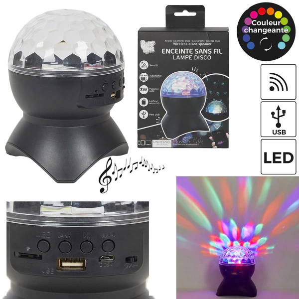 [LA10481] Enceinte sans fil disco