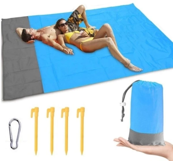 Waterproof foldable beach mat 200 x 140 cm - picnic and bivouac