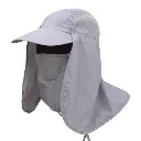[LEO-7474] Hiking cap with removable neck flap and face mask