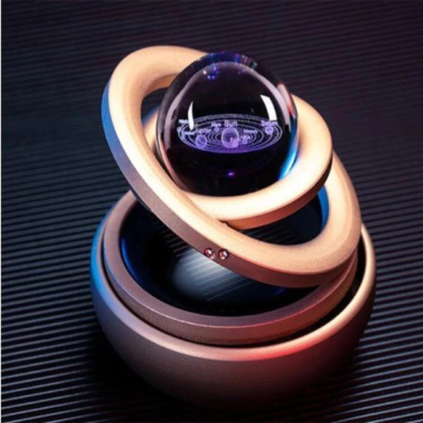 Solar rotating car air freshener with solar system design