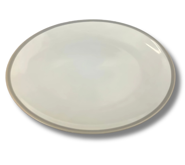 White-grey Dinner plate 10.5"/27cm