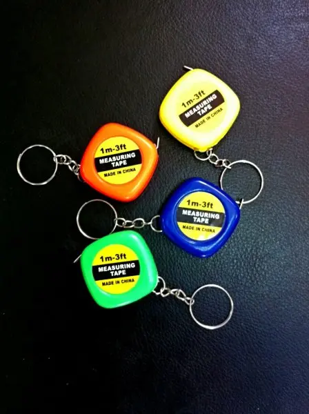 1m tape measure key ring