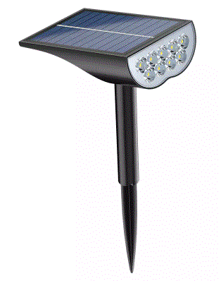 PROJECTEUR 9LED JARDIN BLANC-CHAUD