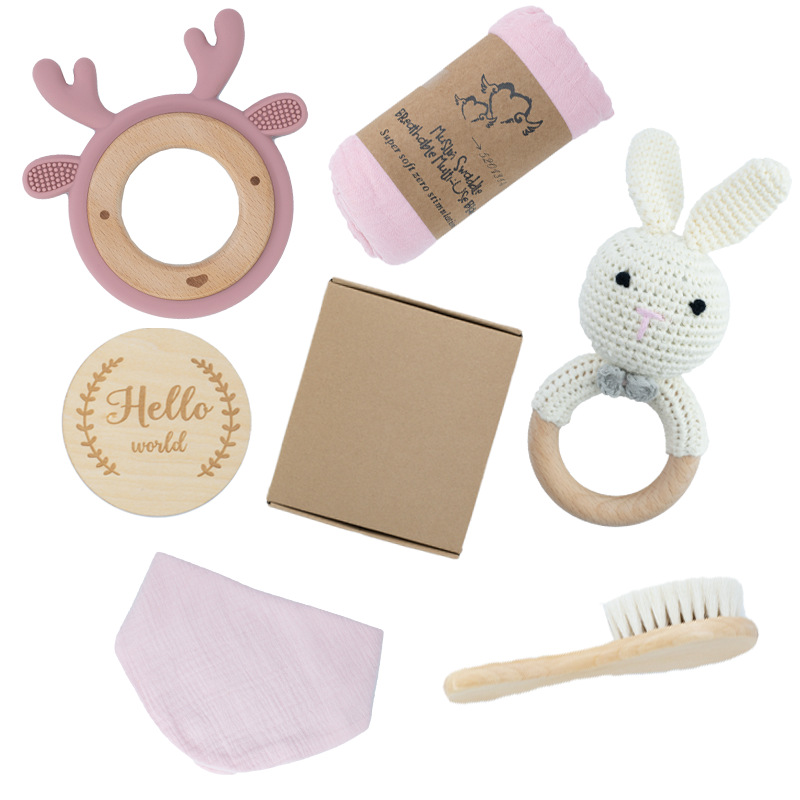 Baby Elephant Rattle Gift set 