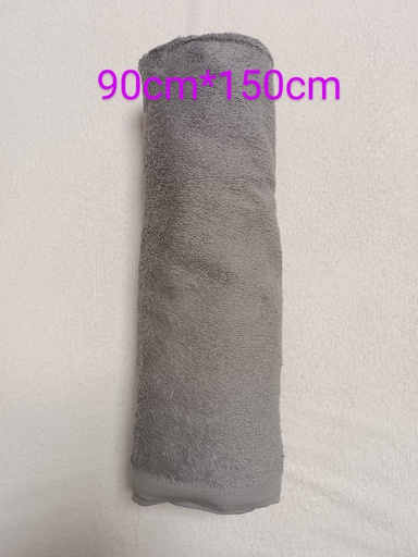 [S.Bain 90*150] Serviette de bain en coton gris 90cm*150cm