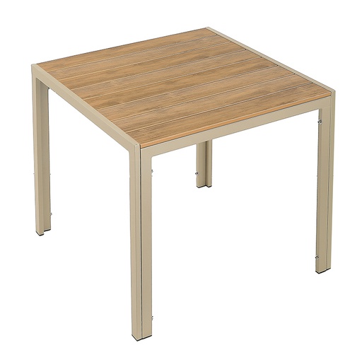 [MT8019] Table jardin carrée  aluminium beige