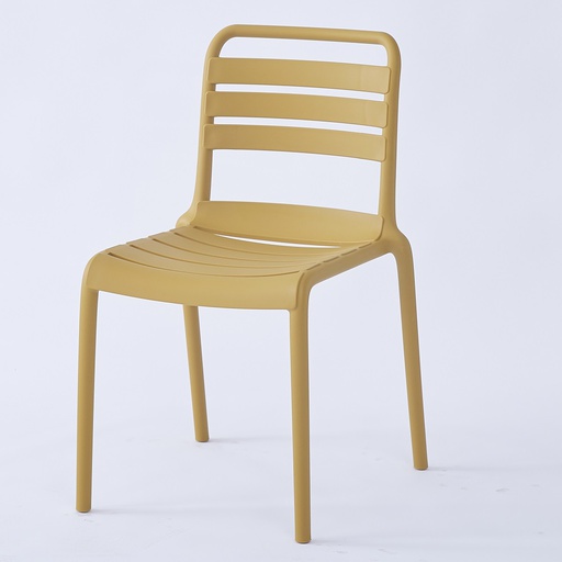 [DIC-P683JAUNE] CHAISE TUILERIES EN PLASTIQUE JAUNE