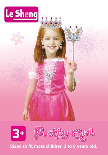 [0975-1] Princesse Rose deguisement 3/8 ans