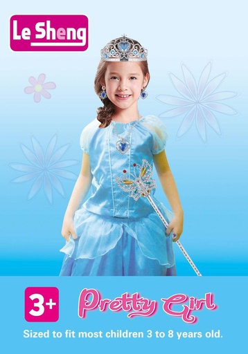 [0976-1] Princess Blue costume 3/8 years