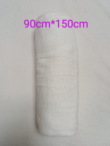 [S.Blanc 90*150] Serviette de bain en coton blanc 90cm*150cm