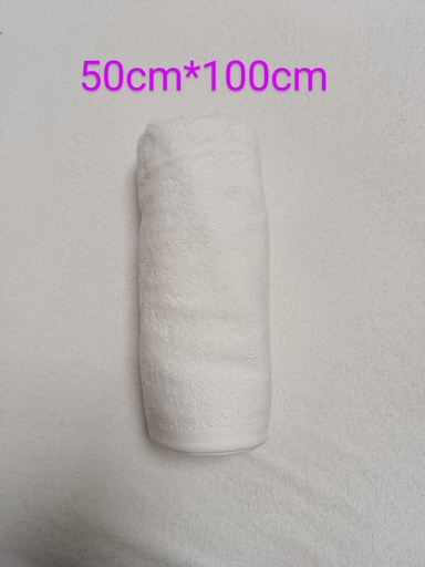 [S.TBlanc 50*100] Serviette de toilette en coton blanc 50cm*100cm