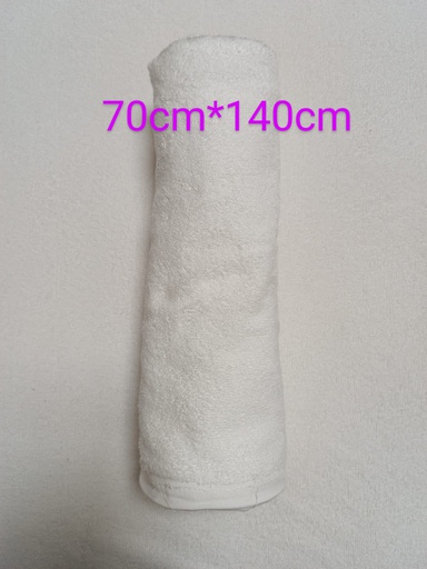 [S.Douche 70*140] Serviette de douche en coton blanc 70cm*140cm