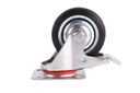 Roulette pivotante + frein 75 mm 