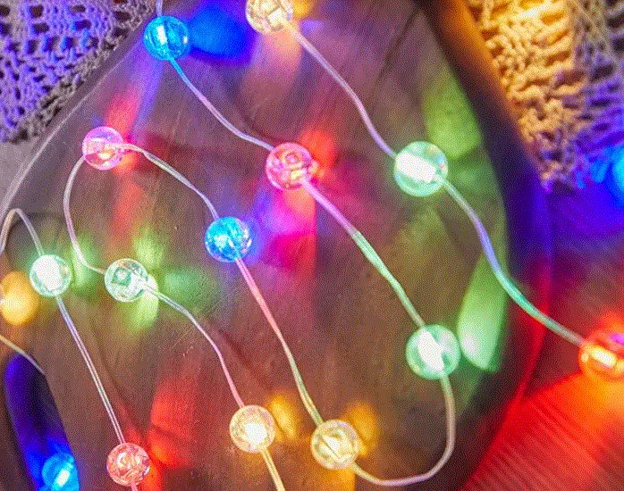 Pearl garland 22m RGB (Red-Vert-Bleu) 200led