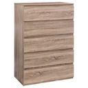 Commode 5 tiroirs Dolo beige