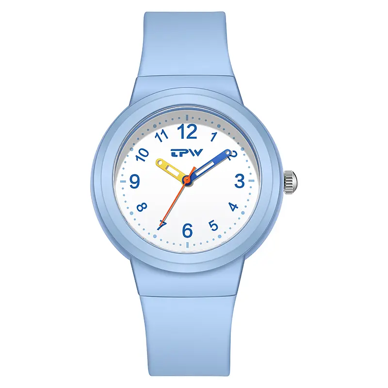 Silicone watch for children. Blue, pink or black.