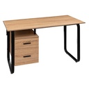 Bureau effet bois / metal caisson