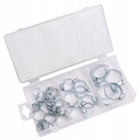 A set of screw clamps for pipes and pipes