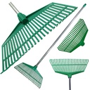 Rateau de jardin en plastique, manche en aluminium