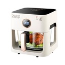 Glass Air Fryer 6 liters, white