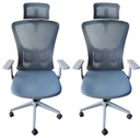 PROMO - LOT DE 2 Chaises de Bureau Gris