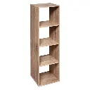 4 compartment shelf in natural wood