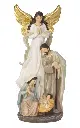 Figurine de la Nativité avec ange, Joseph, Marie et Jésus