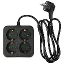 4-way power strip extension with earth – 1.5 m cable