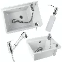 Evier de cuisine ou utilitaire avec robinet ZELVO