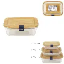 Lunch box en verre et bambou 32 cl