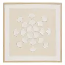 Toile 3D eventail Houria 78x78 cm – beige