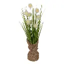 Bouquet boule pot naturel Lari H42 cm – vert
