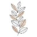 Decoration murale métal Aurore 56x29 cm 