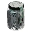Clothespins x50 with jar – transparent
