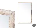 Miroir mural cadre en bois 80 x 120 cm naturel