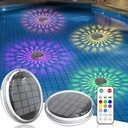 2x Balises lumineuses RBG flottante  Piscine
