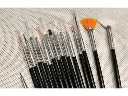 Set of 15 assorted precision brushes