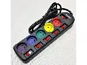 5-way power strip extension with pin and plug,