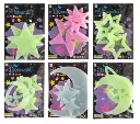 Étoiles phosphorescentes 8,5 x 6,5 cm assorties